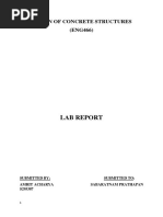 Lab Report: Design of Concrete Structures (ENG466)