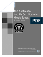 The Australian Kodály Certificate in Music Education: Curriculum Outline