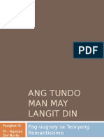Ang Tundo Man May Langit Din: Pag-Uugnay Sa Teoryang Romantisismo