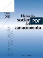 UNESCO. Hacia Las Sociedades Del Conocimiento