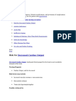 Risk For: Decreased Cardiac Output