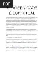 A Paternidade é Espiritual