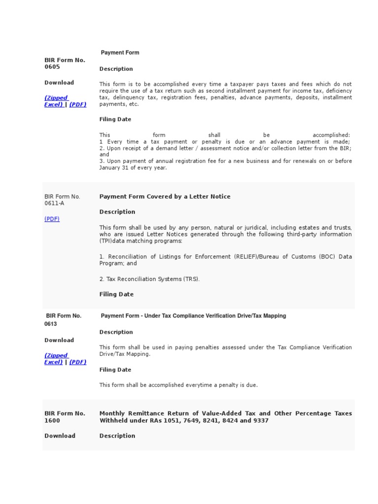 BIR Forms PDF Withholding Tax International Taxation