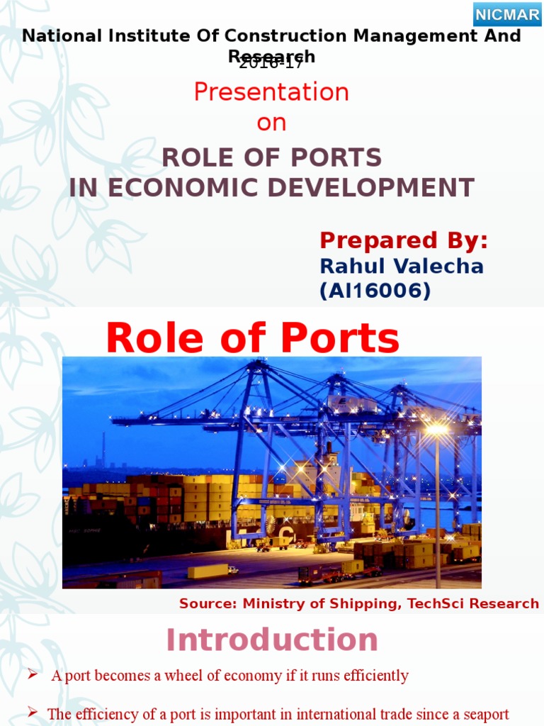 Role of Ports in Economic Development PDF Port Economies