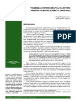 REIS, Thiago Felipe Dos; BENATTE, Antonio Paulo. Tendências Historiográficas Na Revista História - Questões e Debates - 1980-1990