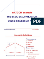 DATCOM Wings Subsonic Analysis