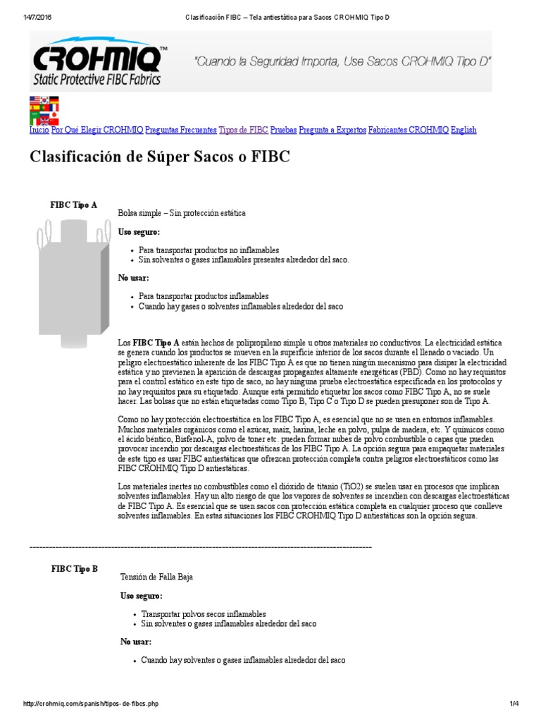Tipos de SuperSacos | PDF | Electrostática | Solvente