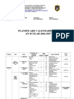 PLANIFICARE CALENDARISTICA LIMBA ENGLEZA CLASA I