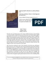 Review Anderson, Paul N., E.A. (HRSG.), John, Jesus and History Vol.1 - Critical Appraisals of Critical Views