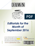 DAWN Editorials - September 2016