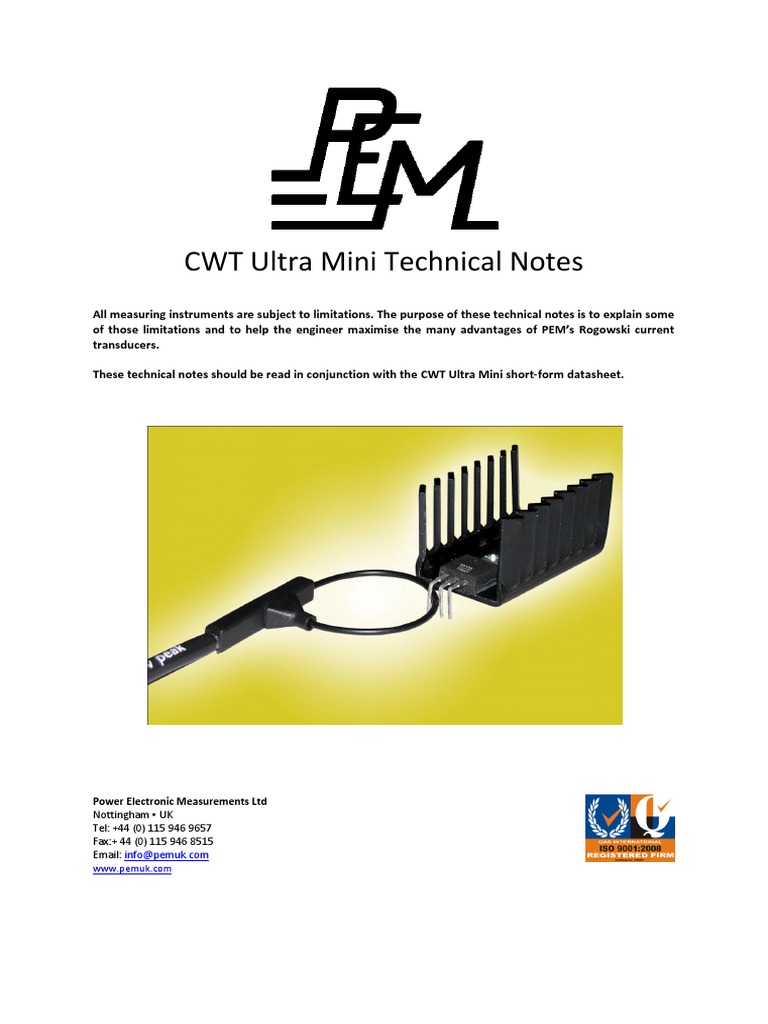 CWTUM - Technical Notes - 001 | PDF | Inductor | Root Mean Square