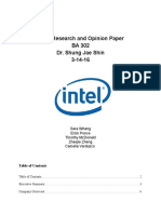 Intel Research & Opinion Paper