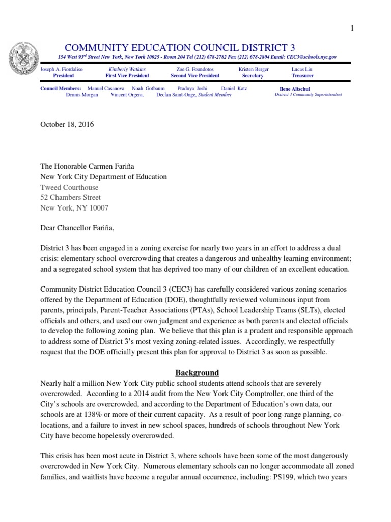 CEC3 Rezoning Letter | PDF | Social Science