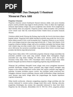 Download Pengertian Dan Dampak Urbanisasi Menurut Para Ahli by Muhammad Abdillah SN328050950 doc pdf