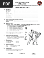 Formulir Pendaftaran Karate PDF