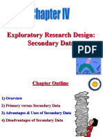 Exploratory Research Design: Secondary Data