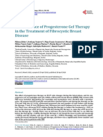 The Influence of Progesterone Gel Therapy On Policystic Breast Disease