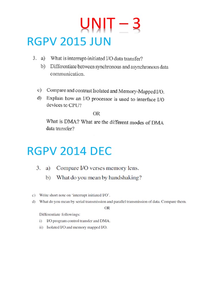RGPV Unit 3 Exam Papers Archive | PDF | Technology & Engineering | Business