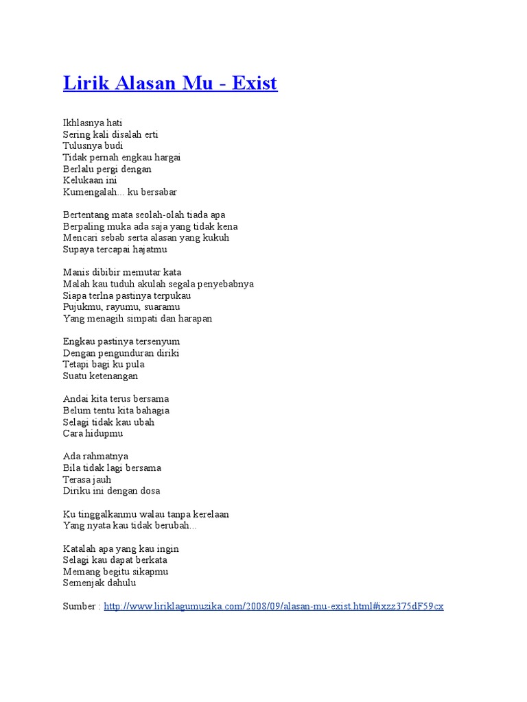 Lirik Alasan Mu Pdf