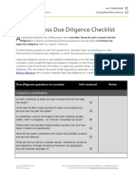 Due Diligence Checklist PDF