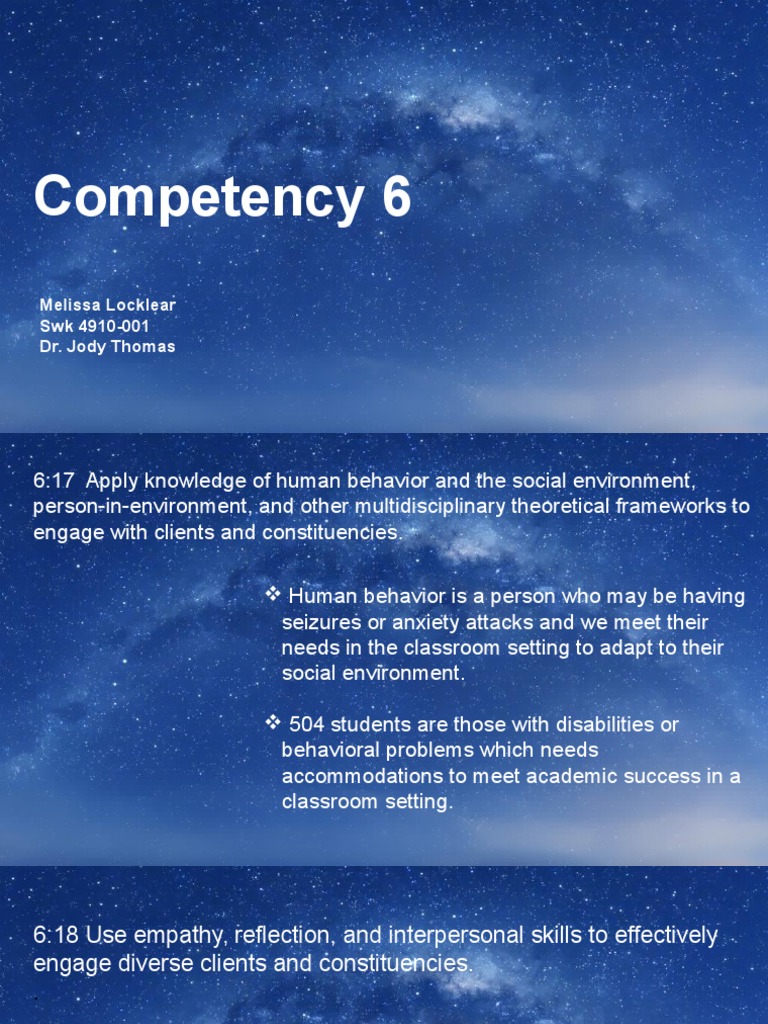 Competency 6 | PDF
