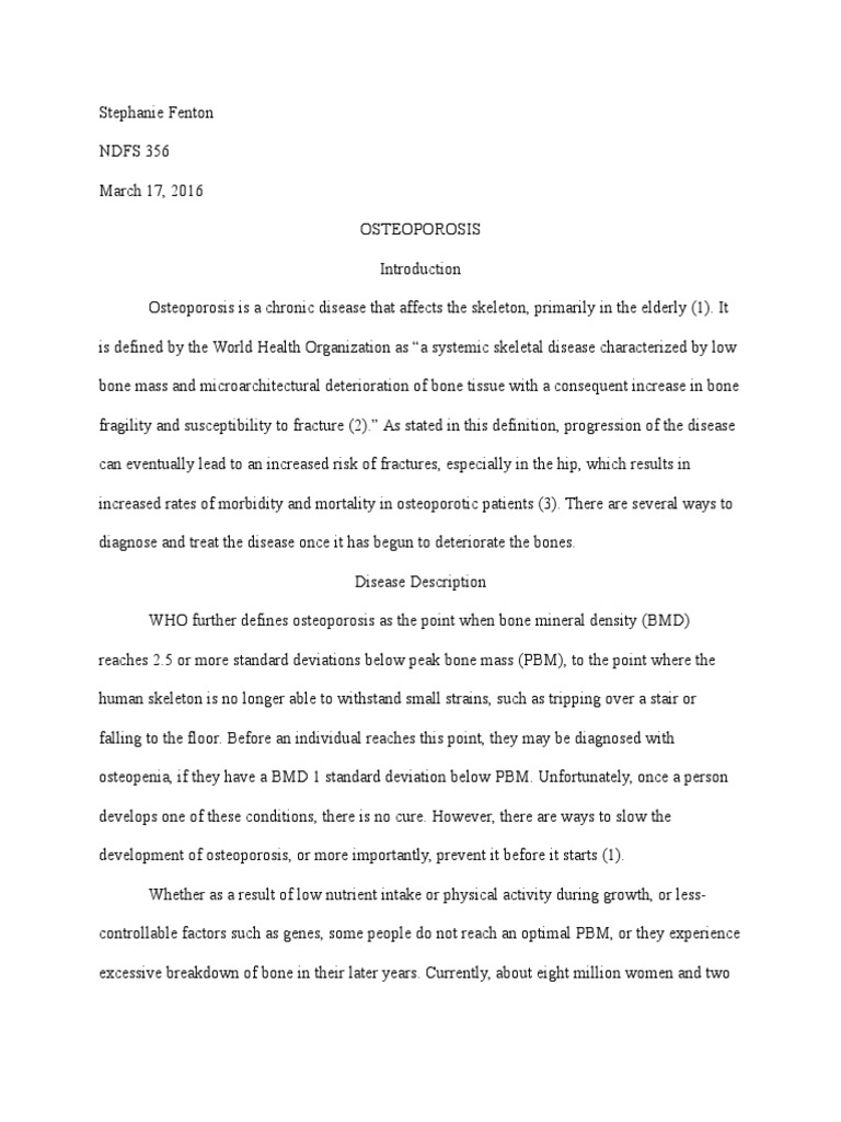 Osteoporosis pathophysiology essay picture
