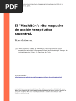 Tibor Gutierrez (1985) - El Machitun Rito Mapuche de Accion Terapeutica Ancestral