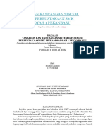 Analisis Dan Rancangan Sistem Informasi Perpustakaan SMK Muhammadyah 1 Pekanbaru
