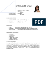 CV Angélica Salvatierra estudiante Administración Marketing