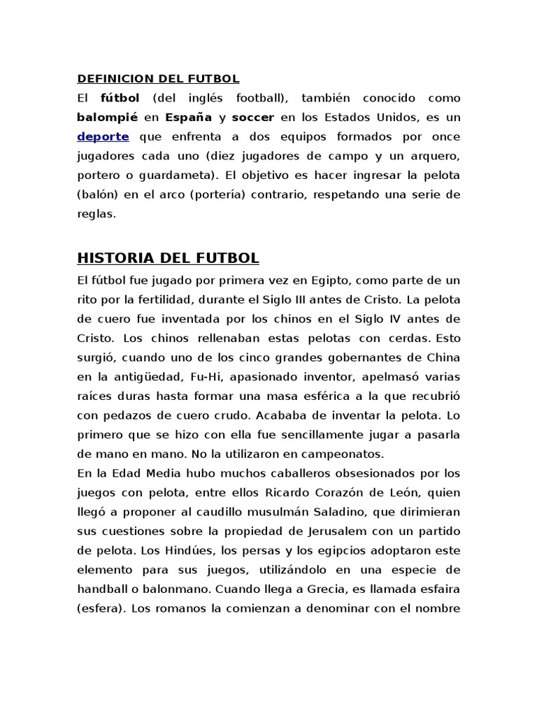 Resumen de la Historia Del Futbol Defensor (Asociación