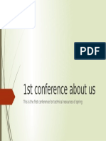 1st Conference About Us: This Is The First Conference For Technical Resources of Spring