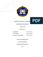 Praktikum Identifikasi Transistor Kelas LT-2E Kelompok 3