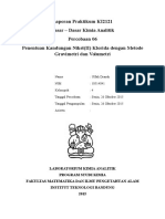 Laporan Praktikum KI2121 Dasar - Dasar Kimia Analitik Percobaan 06 Penentuan Kandungan Nikel (II) Klorida Dengan Metode Gravimetri Dan Volumetri