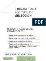 Los Registros y Procesos de Selección