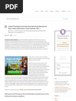 Download Contoh Pertanyaan Interview Kerja Beserta Jawabannya Di Bank Hotel Administrasi Fresh Graduate Dsb by Zulhendri SN328082675 doc pdf