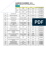 Calendario Examen Diciembre 2014 Plan 2013 0