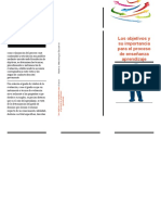 Como Culminación Del Proceso Cuya Continuidad y Articulación Son Posibles Mediante Una Adecuada Formulación de Objetivos