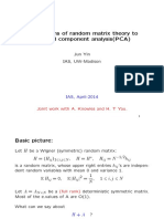 Applications of Random Matrix Theory To Principal Component Analysis (PCA)