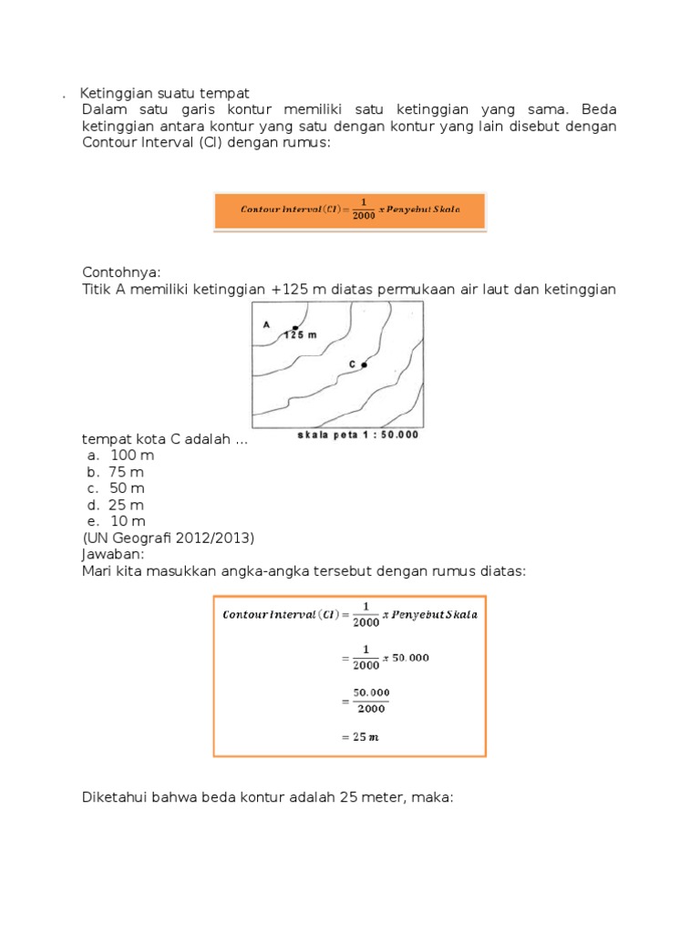 Soal Peta Kontur | PDF