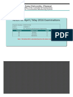 Result for April / May 2016 Examina鋙