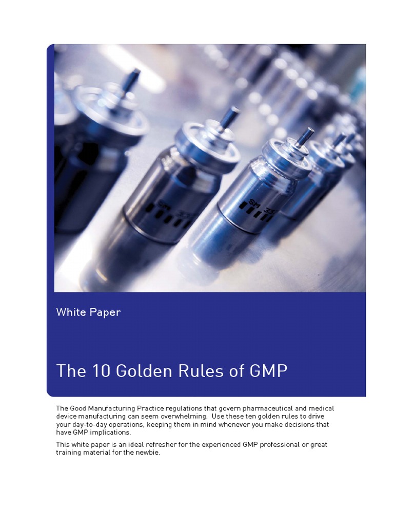 10 Golden Rules of GMP PDF | PDF | Verification And Validation | Business