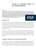 La Evaluación Docente en Educación Básica en México