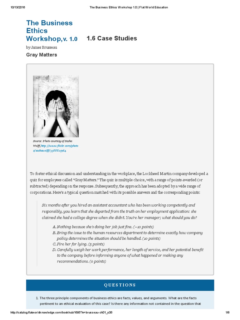 The Business Finance Ethics 1565491 Apple Inc. Business Ethics