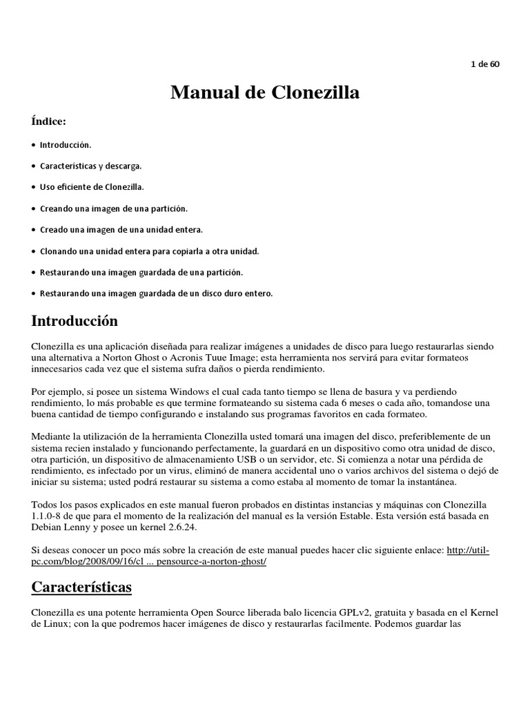 Clonezilla - Manual PDF | PDF | Memoria USB | Datos