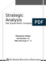 Strategic Analysis of Pak Suzuki Motor Company