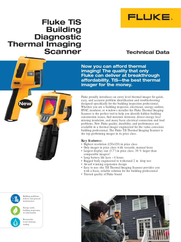 Fluke Tis Building Diagnostic Thermal Imaging Scanner: Technical Data | PDF