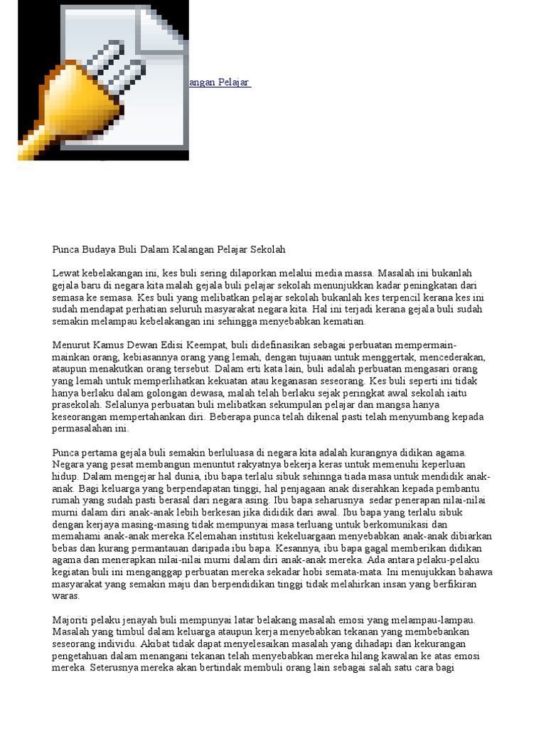 Kes Buli Isu Moral Pdf