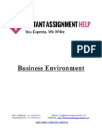 Sample Assignment On Business Environment