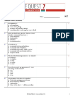 2015 Classification Test 1 Que