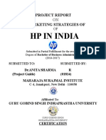 HP in India: Project Report Marketing Strategies of